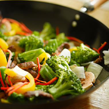 Stirfry Stir frys are a good way to incorporate lots of veggies and meat