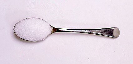 A healthy person only has the equivalent of about 4/5 of a teaspoon of sugar in their blood while fasting